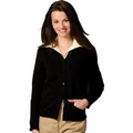 Misses' V Neck Tuff-Pil Plus V-Neck Cardigan Sweater w/ 2 Pockets